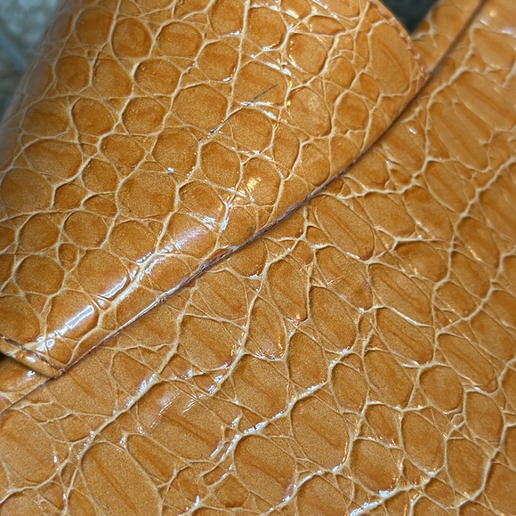 URBAN OUTFITTERS UO SOFIA FAUX LEATHER CROC EMBOSSED PLATFORM SANDALS - Picture 15 of 15